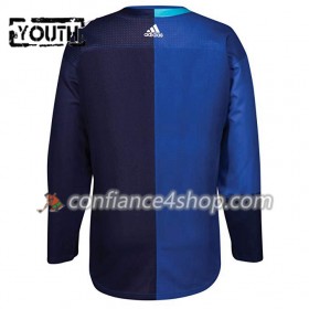 Adidas Maillot de Hockey Europe Blank Coupe du monde de hockey sur glace 2016 Bleu Premier - Enfant